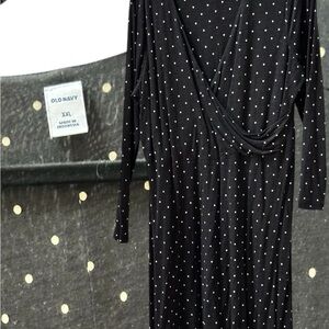 Old Navy Black Polka Dot Women's Dress